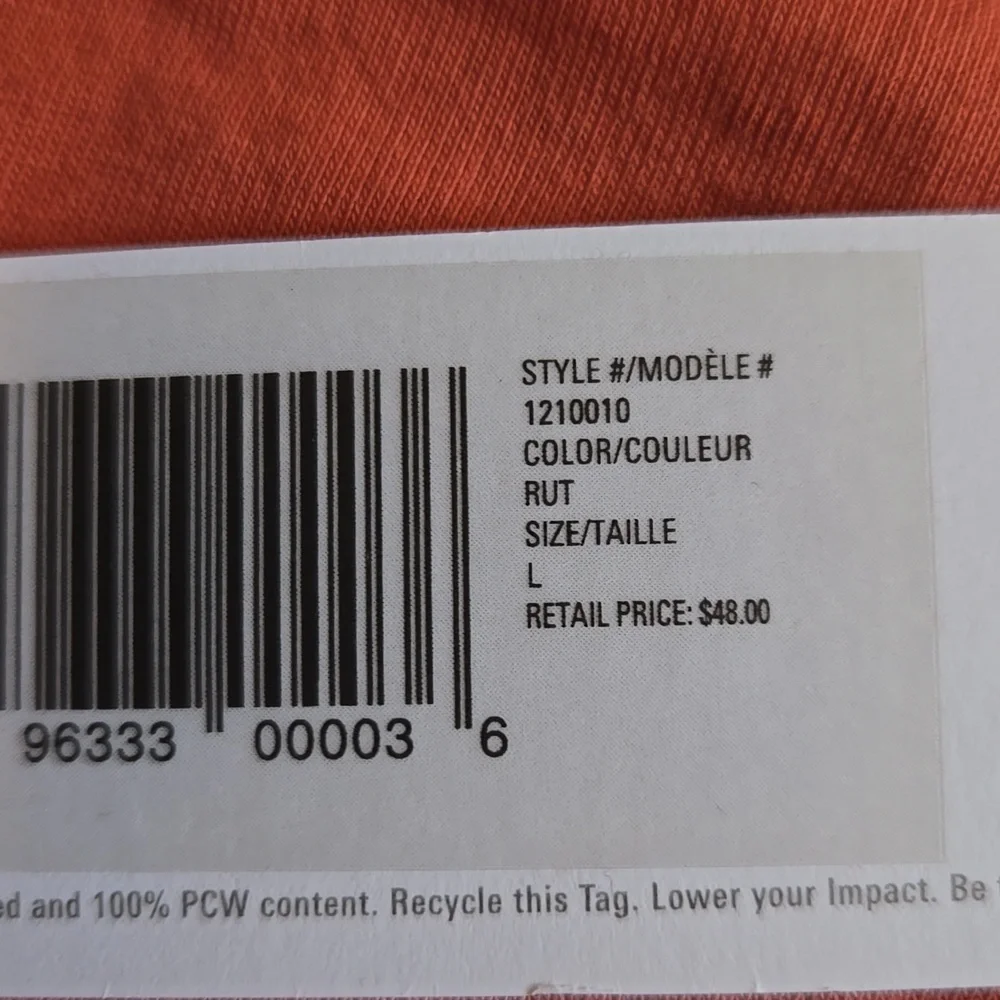 NWT Men's Large Outerknown Short Sleeve T-Shirt with Pocket. Color called Rut - Picture 3 of 5